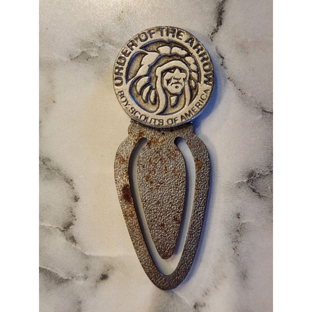 Vintage Boy Scouts Of America Order Of The Arrow Metal Bookmark